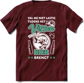 Val Me Niet Lastig Tijdens Het Vissen T-Shirt | Aqua | Grappig Verjaardag Vis Hobby Cadeau Shirt | Dames - Heren - Unisex | Tshirt Hengelsport Kleding Kado - Burgundy - XXL