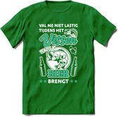 Val Me Niet Lastig Tijdens Het Vissen T-Shirt | Aqua | Grappig Verjaardag Vis Hobby Cadeau Shirt | Dames - Heren - Unisex | Tshirt Hengelsport Kleding Kado - Donker Groen - XL