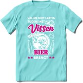 Val Me Niet Lastig Tijdens Het Vissen T-Shirt | Roze | Grappig Verjaardag Vis Hobby Cadeau Shirt | Dames - Heren - Unisex | Tshirt Hengelsport Kleding Kado - Licht Blauw - L