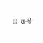 Victoria Cruz A3736-07HT Clous d' Clips d'oreilles en argent - Femme - Cristal - Diamètre 4,5 mm - Rhodium - Argent