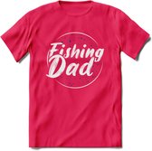 Fishing Dad - Vissen T-Shirt | Blauw | Grappig Verjaardag Vis Hobby Cadeau Shirt | Dames - Heren - Unisex | Tshirt Hengelsport Kleding Kado - Roze - M