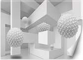 Trend24 - Behang - Geometrische Abstractie - Vliesbehang - Fotobehang 3D - Behang Woonkamer - 450x315 cm - Incl. behanglijm