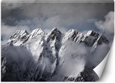 Trend24 - Behang - Bergen In De Winter - Behangpapier - Fotobehang Natuur - Behang Woonkamer - 254x184 cm - Incl. behanglijm