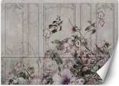 Trend24 - Behang - Veldbloemen Vintage - Behangpapier - Fotobehang 3D - Behang Woonkamer - 368x254 cm - Incl. behanglijm