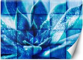 Trend24 - Behang - Blauwe Bloem - Behangpapier - Behang Woonkamer - Fotobehang - 200x140 cm - Incl. behanglijm