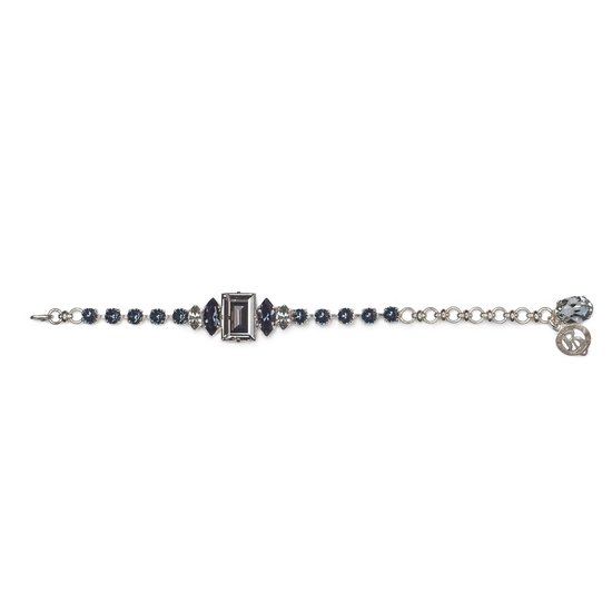 BAROQCO Limited Edition Elegante Armband "The Martha" met CRYSTALS© - Schitterend: Crystal Black Diamond Palladium Setting - Voor Haar - Luxe Verpakking - Zilver/Zwart