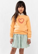 Sissy-Boy - Oranje crew neck sweater met hartje