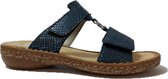 Rieker Slipper 628P9-14 Blauw Zilver Zacht Voetbed