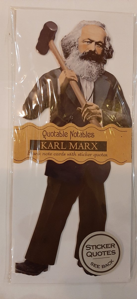 the unemployed philosophers guild karl marx quotable notes bedankt wenskaart - verjaardagskaart- ansichtkaart – felicitatiekaart met Envelop