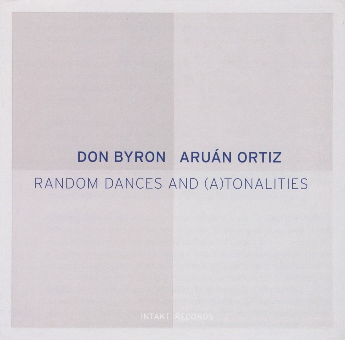 Don Byron & Aruán Ortiz - Random Dances And (A)Tonalities (CD)