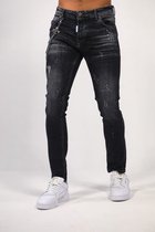 Heren Slim Fit Uniplay Jeans Alberto Black Size : 31/32