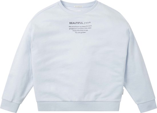 TOM TAILOR oversize foil print sweatshirt Meisjes Trui - Maat 128