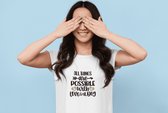 All Things Are Possible With Love & A Dog T-Shirt,Grappige T-Shirts Met Poot,Cadeau Voor Hondenliefhebbers,T-Shirts Met Pootafdruk,D001-077W, 3XL, Wit