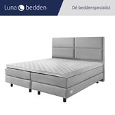 Luna Bedden - Boxspring Bella - 200x220 Compleet Grijs 4vaks Bed