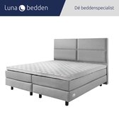 Luna Bedden - Boxspring Bella - 200x210 Compleet Grijs 4vaks Bed