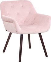 Bezoekers - Vergaderstoel Albertslund Velvet WALE, Roze