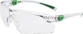 Univet 506UP 506U-03-00 Veiligheidsbril Met anti-condens coating, Incl. UV-bescherming Wit, Groen DIN EN 166