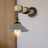 Modern Combined Solid wooden arm chandelier lighting with Cone Shaped Multicolour Metal Shade wall sconce