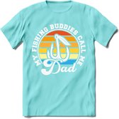 Fishing Dad - Vissen T-Shirt | Grappig Verjaardag Vis Hobby Cadeau Shirt | Dames - Heren - Unisex | Tshirt Hengelsport Kleding Kado - Licht Blauw - M