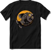 Vissen T-Shirt | Grappig Verjaardag Vis Hobby Cadeau Shirt | Dames - Heren - Unisex | Tshirt Hengelsport Kleding Kado - Zwart - S