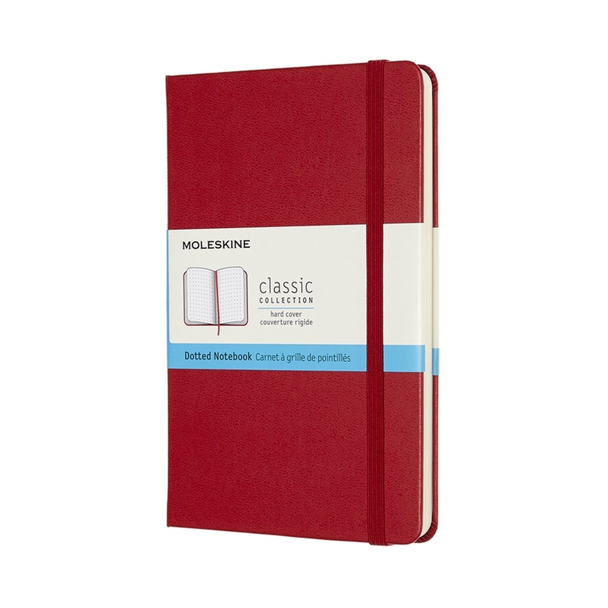 Moleskine Classic – Notitieboek – Bullet Journal – Medium – 11,5×18 cm – Hardcover – Gestippeld – Dotted – Rood