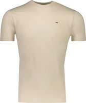 Tommy Hilfiger T-shirt Beige Beige Normaal - Maat L - Heren - Lente/Zomer Collectie - Katoen