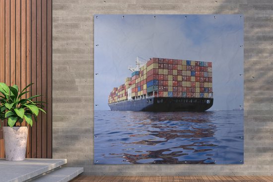 Affiche de Jardin Cargo transportant des conteneurs - 200x200 cm