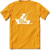 Vissen T-Shirt | Grappig Verjaardag Vis Hobby Cadeau Shirt | Dames - Heren - Unisex | Tshirt Hengelsport Kleding Kado - Geel - S