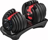 Verstelbare Fitness Dumbell - Fitness Halter voor thuis - 24kg aan gewichten - Makkelijk in gebruik - Geen rommel - Train uw gehele lichaam