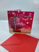 Carte de voeux - Valentine - Amour - Carte de voeux holographique de Luxe - Effet 3D - Happy Valentine - surtout Jor you