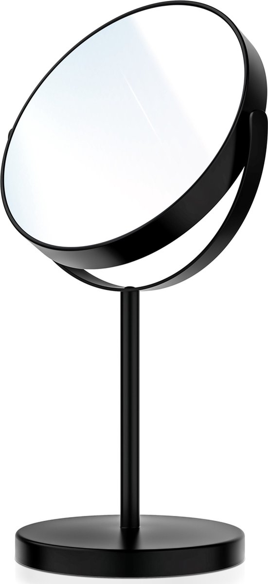 Goedkoopste Omliox® Make Up Spiegel - Ronde Spiegel - Scheerspiegel - 10x Vergrootspiegel - Ø19cm - Mat Zwart