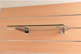 Plankdragers verchroomd 30 cm per 2 stuks