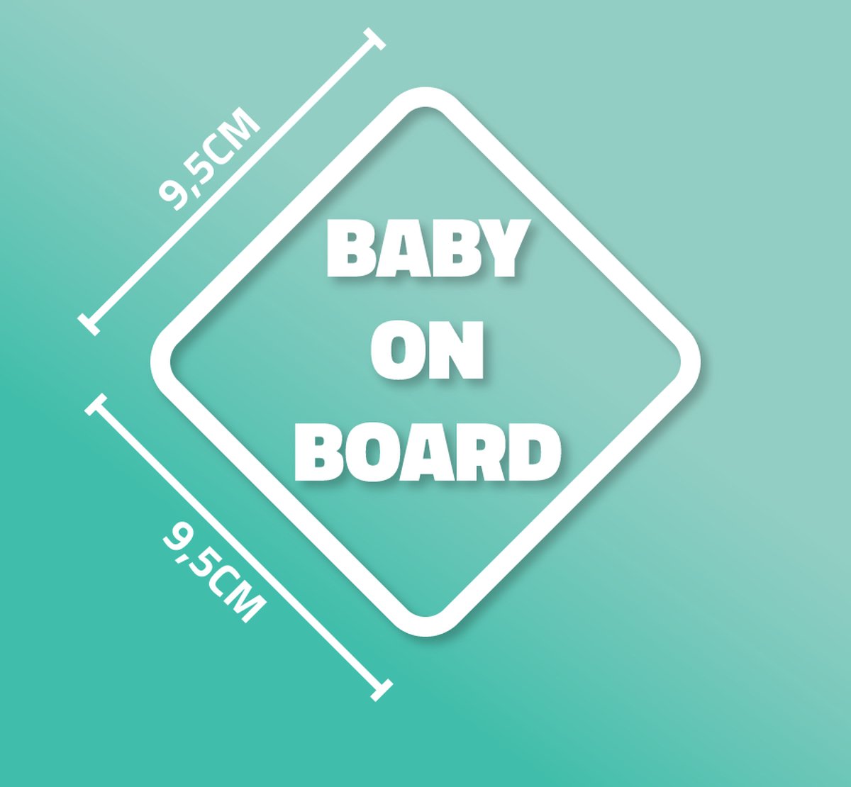 Baby On Board Autosticker Wit Vinyl Baby On Board Sticker bol