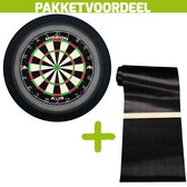 Mission Axis + Rubberen Dartmat 120*300 incl oche + Dartbordverlichting Deluxe (Zwart)