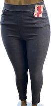 Belleze - Jegging van elastische Denim - Hoge talie - Grote maat - Zwart