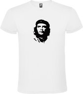 Wit t-shirt met Che Guevara groot in zwart size XL