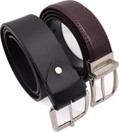 Safekeepers Kledingriem Businessriem en Casual Broekriem - 2 Pak - Zwart en Bruin