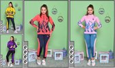 Trainingspak / Sportset - Sportvest & Broek - 134/140 - Meisjes  Koraal Roze