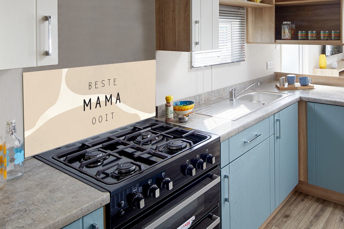 KitchenYeah Spatscherm 90x45 cm - Beste mama ooit - Aluminium thumbnail 6