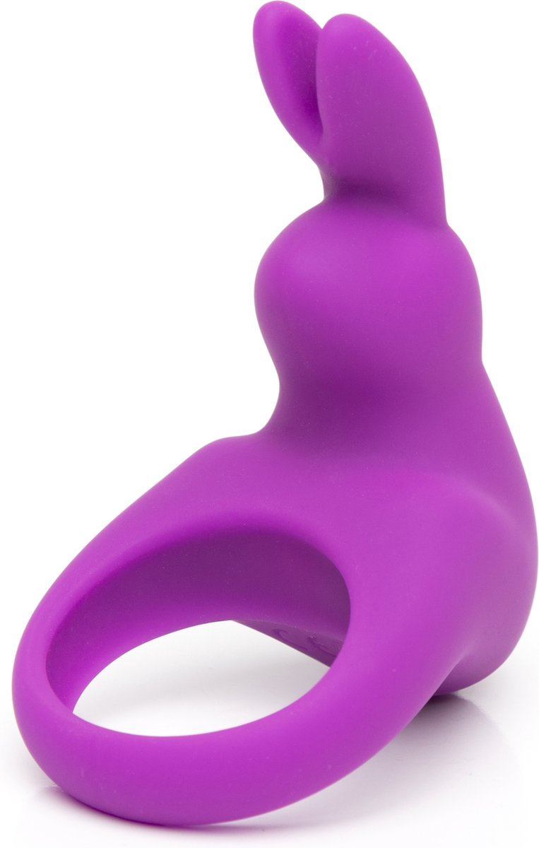 Goedkoopste Happy Rabbit - Oplaadbare Vibrerende Rabbit Cock Ring Paars