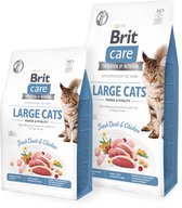 Brit Care Cat Grain-Free Large cats Power & Vitality 400 gram - katten droogvoer - graanvrij - grote katten