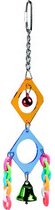 Flamingo vogelspeelgoed kooihanger acryl mini