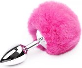 Butt Plug with Pompon Pink Size S