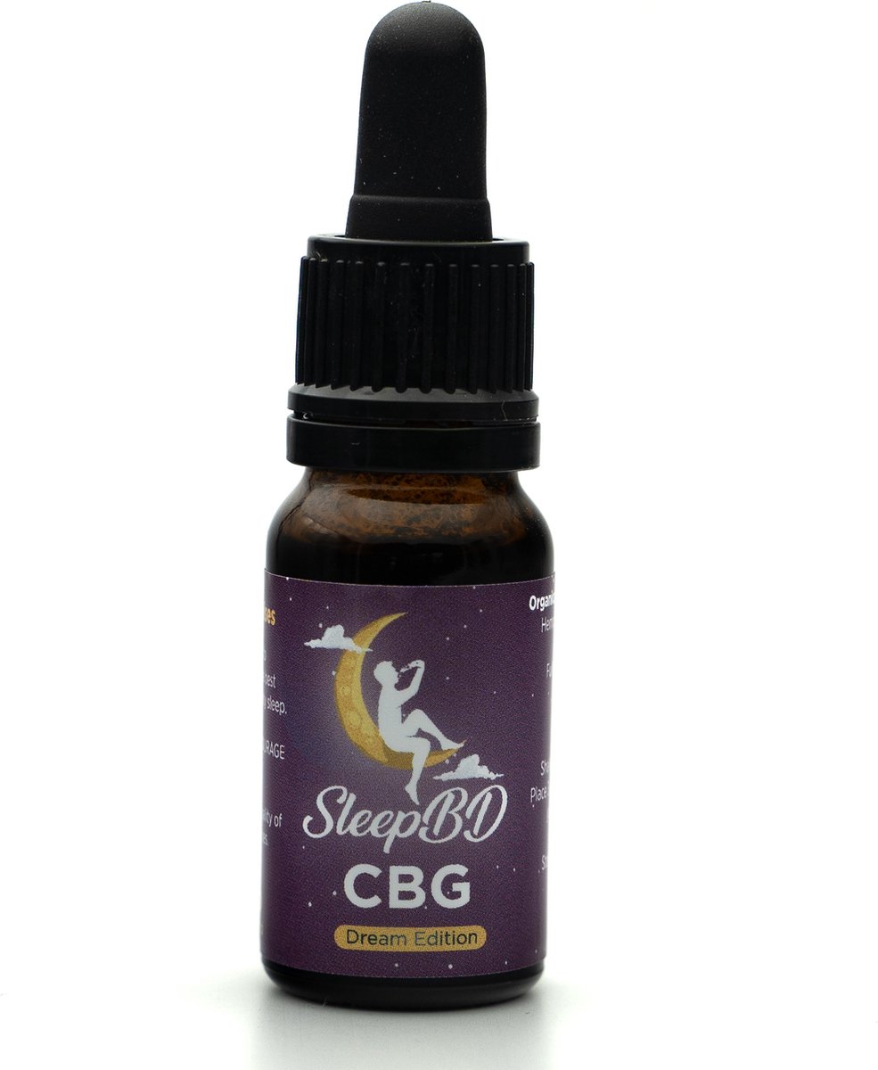 Goedkoopste CBG slaap olie 3 - CBD slaaphulp - Homeopathisch - Biologisch & Getest - 10ML 225 Druppels - SleepBD