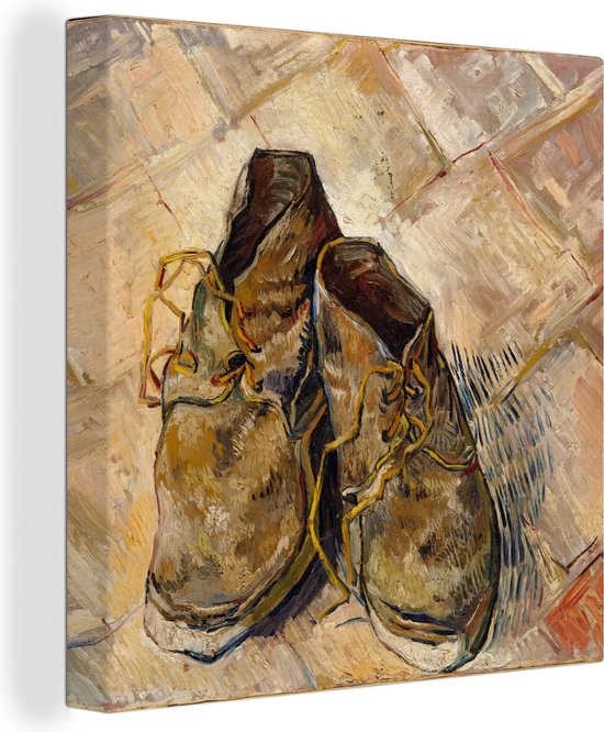 Canvas Schilderij Schoenen - Vincent van Gogh - 90x90 cm - Wanddecoratie