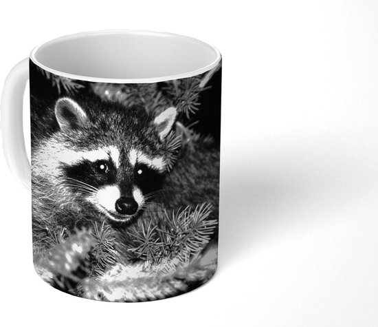 Mok - Koffiemok - Wasbeer in dennenboom - Mokken - 350 ML - Beker - Koffiemokken - Theemok