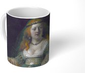 Mok - Saskia van Uylenburgh als Flora - Rembrandt van Rijn - 350 ML - Beker