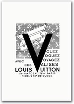 Affiche Canvas Experts Avec Logo Exclusif Louis vuitton de couleur jaune  80x120CM