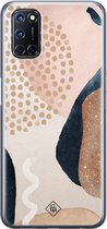 Oppo A52 hoesje siliconen - Abstract dots | Oppo A52 case | TPU backcover transparant