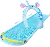 Hoobi® Waterglijbaan- Buikschuifbaan- Waterspeelgoed- Waterpret- Waterslide- Waterglijbaan met boog- Waterspeelgoed- 490 CM